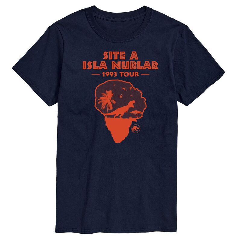 アニメキャラクター メンズ トップス Tシャツ グラフィック Licensed Character Men's Jurassic World isla Nublar 1993 Tour Graphic Tee Navy ネイビー