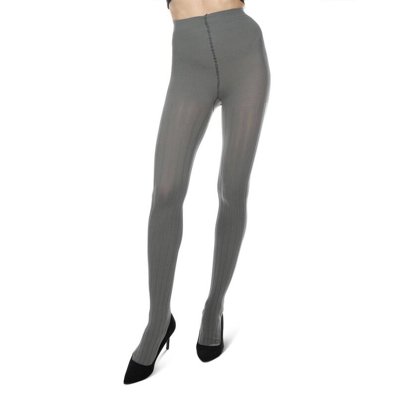̵ ⥤ ǥ   Women's Priority Rib Grey Opaque Tights Gr...