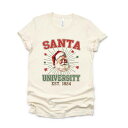 【送料無料】 Simply Sage Market レディース Tシャツ トップス Santa University Stars Short Sleeve Graphic Tee Cream