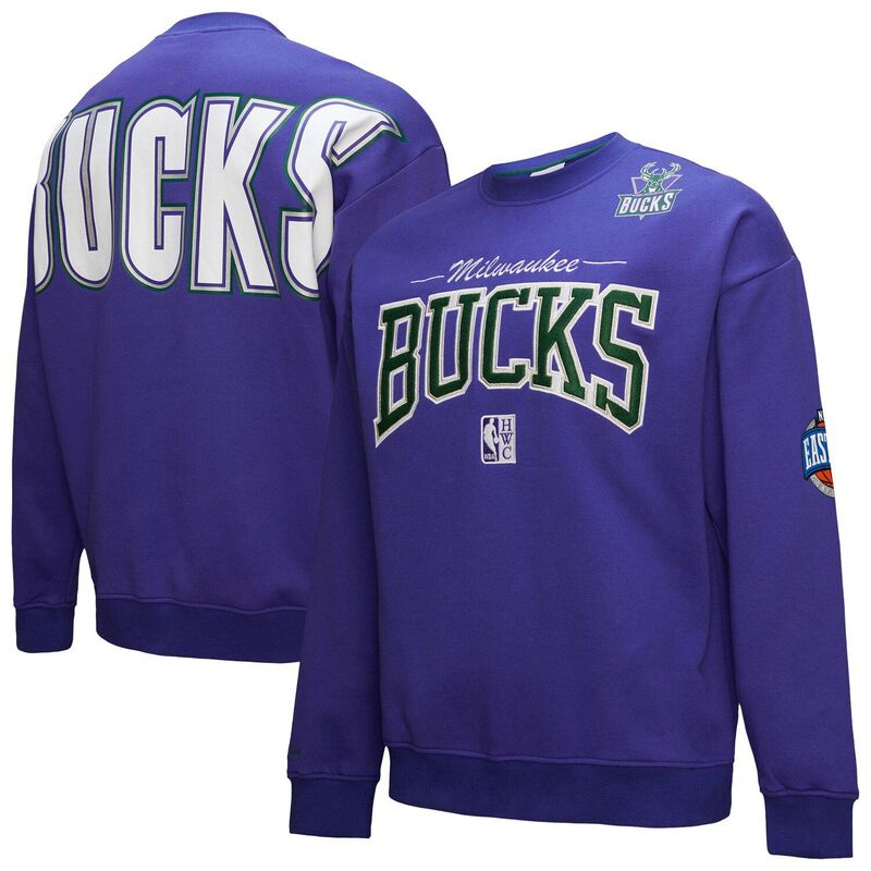 ̵ ߥå&ͥ  T ȥåץ Men's Mitchell & Ness Purple Milwaukee B...