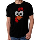 【送料無料】 エルエーポップアート メンズ Tシャツ トップス Turkey Face - Men's Premium Blend Word Art T-shirt Black