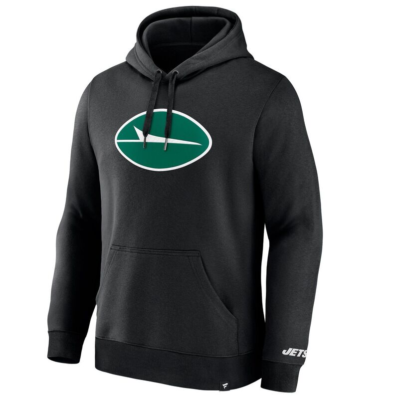【送料無料】 ファナティクス メンズ Tシャツ トップス Men's Fanatics Black New York Jets Legacy Fleece Pullover Hoodie Jet Black