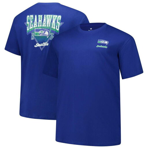 【送料無料】 ファナティクス メンズ Tシャツ トップス Men's Fanatics Royal Seattle Seahawks Big & Tall Throwback Logo T-Shirt Sea Blue 【送料無料】 ファナティクス メンズ Tシャツ トップス Men's Fanatics Royal Seattle Seahawks Big & Tall Throwback Logo T-Shirt Sea Blue