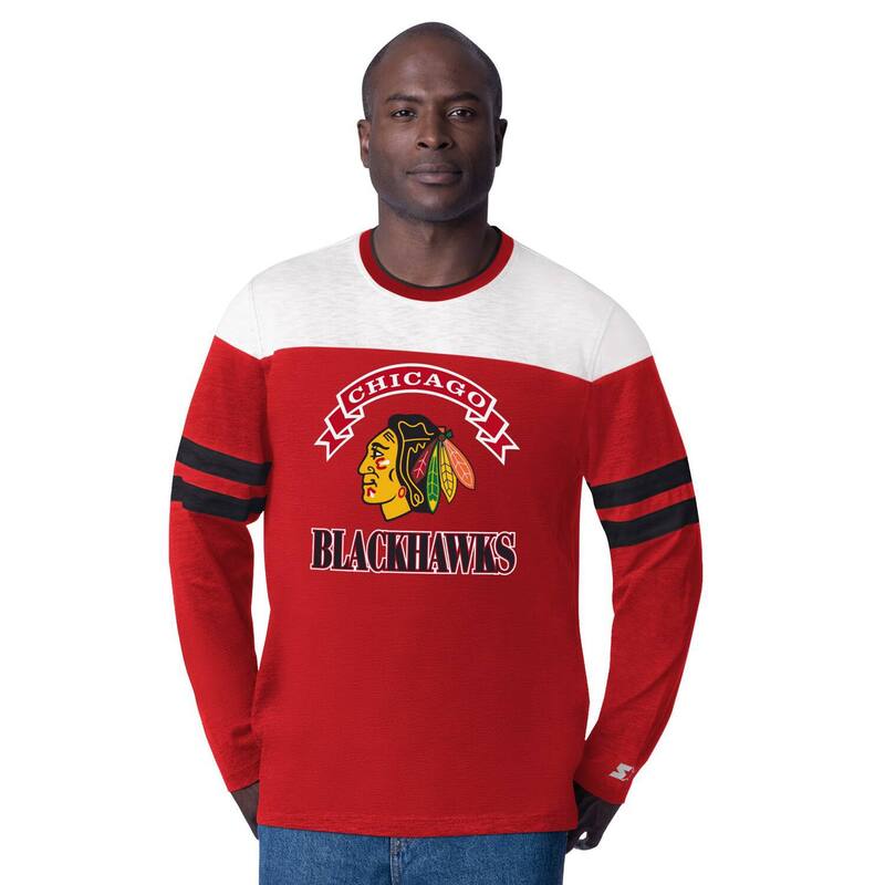 ReVida ŷԾŹ㤨֥  ȥåץ T Men'startered Chicago Blackhawks Blitz Durene Long Sleeve T-Shirt Hwk Red åɡפβǤʤ14,980ߤˤʤޤ