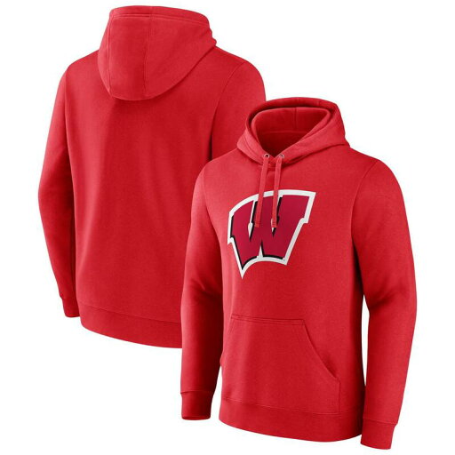 【送料無料】 ファナティクス メンズ Tシャツ トップス Men's Fanatics Red Wisconsin Badgers Fleece Pullover Hoodie Wis Red 【送料無料】 ファナティクス メンズ Tシャツ トップス Men's Fanatics Red Wisconsin Badgers Fleece Pullover Hoodie Wis Red