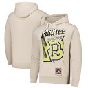 【送料無料】 ミッチェル&ネス メンズ Tシャツ トップス Men's Mitchell & Ness Cream Pittsburgh Pirates Sidewalk Sketch Pullover Hoodie Pir Beige