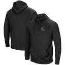 【送料無料】 コロシアム メンズ Tシャツ トップス Men's Colosseum Black Wisconsin Badgers Blackout 3.0 Tonal Raglan Full-Zip Hoodie Wis Black