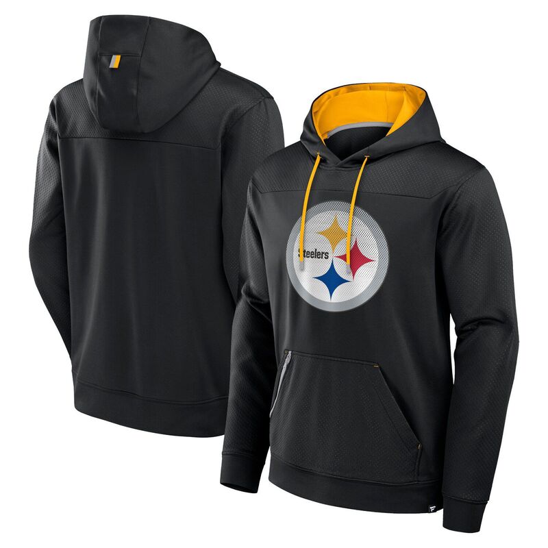 ̵ եʥƥ  T ȥåץ Men's Fanatics Black Pittsburgh Steelers ...