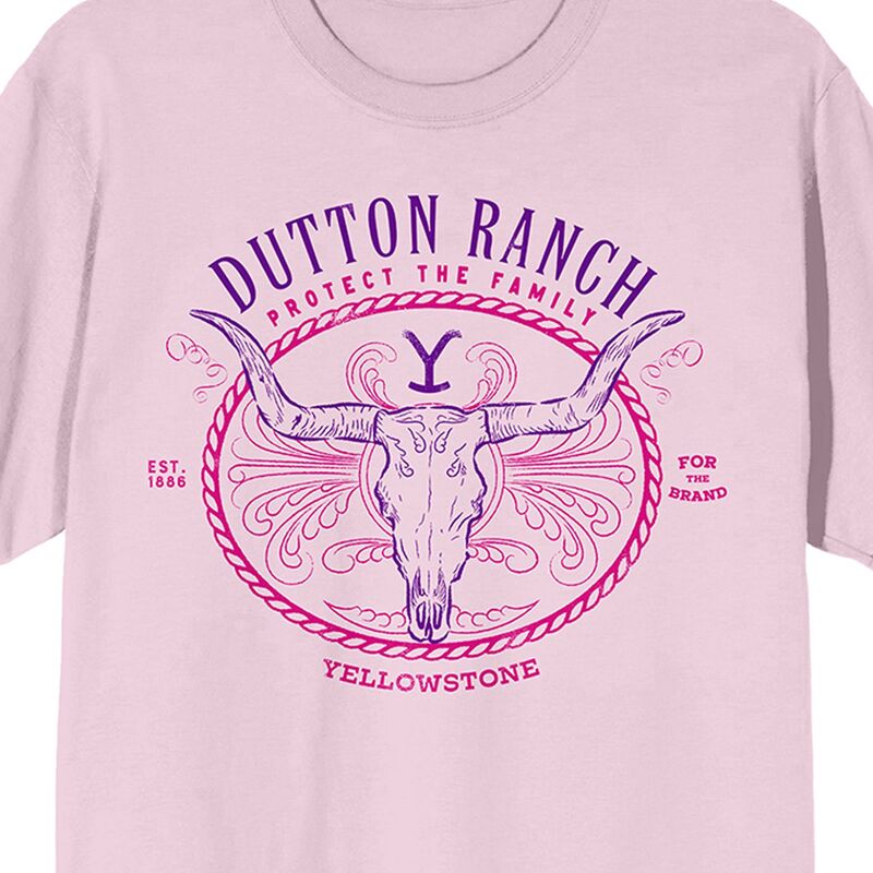 【送料無料】 ライセンス キャラクター メンズ Tシャツ トップス Men's Yellowstone Dutton Ranch Graphic Tee Pink