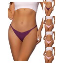 【送料無料】 アレグラ ケー レディース パンツ アンダーウェア 5 Packs Women's V-waisted Underwear Ruched Invi...