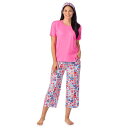 【送料無料】 クドルドッズ レディース ナイトウェア アンダーウェア Women's Cuddl Duds 2-pc. Pajama Crewneck Top ...
