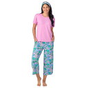 【送料無料】 クドルドッズ レディース ナイトウェア アンダーウェア Women's Cuddl Duds 2-pc. Pajama Crewneck Top ...