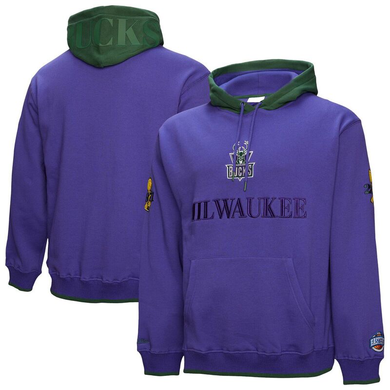 ̵ ߥå&ͥ  T ȥåץ Men's Mitchell & Ness Purple Milwaukee B...