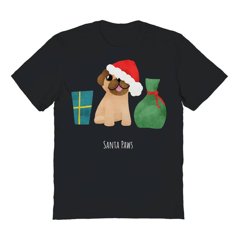 【送料無料】 ライセンス キャラクター メンズ Tシャツ トップス Men's Santa Paws Christmas Graphic Tee Black