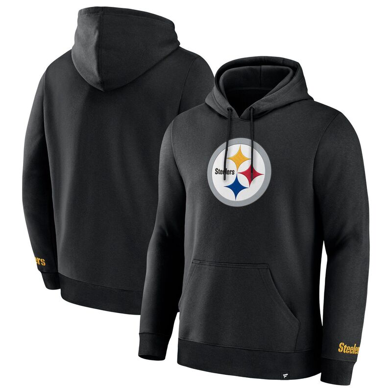 ̵ եʥƥ  T ȥåץ Men's Fanatics Black Pittsburgh Steelers ...