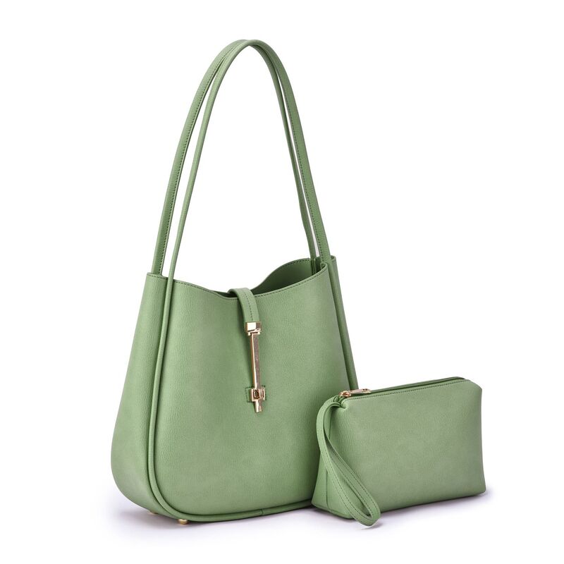 【送料無料】 メロウワールド レディース ハンドバッグ バッグ Mellow World Madision Hobo Bag with Wristlet Pouch Sage