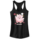 【送料無料】 ライセンス キャラクター レディース Tシャツ トップス Juniors' Pokemon Clefairy Flower Dance Racerback Tank Top Black
