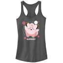 【送料無料】 ライセンス キャラクター レディース Tシャツ トップス Juniors' Pokemon Clefairy Flower Dance Racerback Tank Top Charcoal