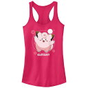【送料無料】 ライセンス キャラクター レディース Tシャツ トップス Juniors' Pokemon Clefairy Flower Dance Racerback Tank Top Raspberry