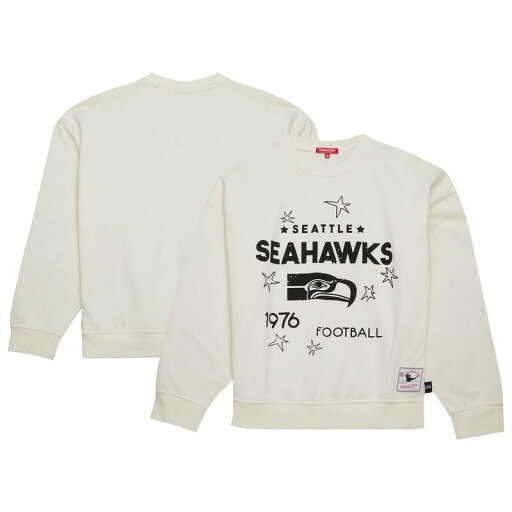 【送料無料】 ミッチェル&ネス レディース Tシャツ トップス Women's Mitchell & Ness Cream Seattle Seahawks Throwback Logo 3.0 Pullover Sweatshirt Sea Beige 【送料無料】 ミッチェル&ネス レディース Tシャツ トップス Women's Mitchell & Ness Cream Seattle Seahawks Throwback Logo 3.0 Pullover Sweatshirt Sea Beige