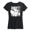 【送料無料】 ライセンス キャラクター レディース Tシャツ トップス Plus Pokemon Eevee 133 Graphic Tee Black