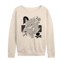 【送料無料】 ライセンス キャラクター レディース Tシャツ トップス Plus Size Pokemon Gengar Manga Lightweight French Terry Sweatshirt Beige