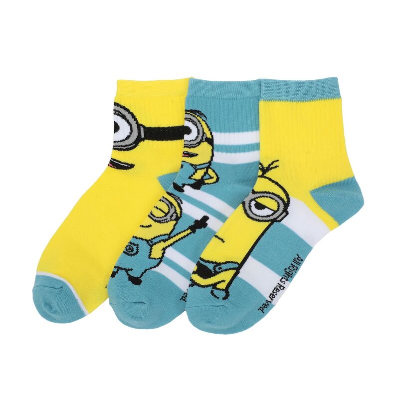 ̵ 饤 饯 ǥ   Women's Minions Quarter Crew Sock...