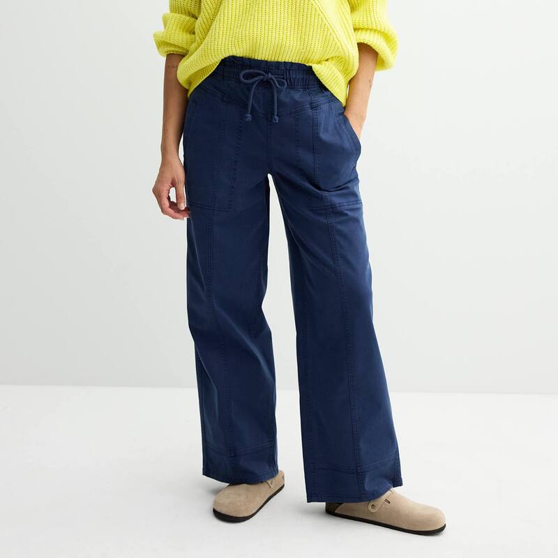 【送料無料】 ソノマ レディース カジュアルパンツ ボトムス Women's Sonoma Goods For Life Drawstring Utility Pants Velocity Blue