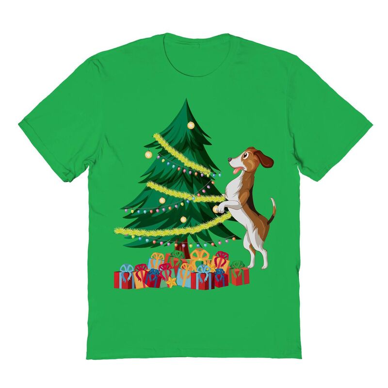 【送料無料】 ライセンス キャラクター メンズ Tシャツ トップス Men's Tree Dog Christmas Graphic Tee Irish Green