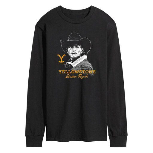 【送料無料】 ライセンス キャラクター メンズ Tシャツ トップス Men's Yellowstone Jimmy Long Sleeve Graphic Tee Black 【送料無料】 ライセンス キャラクター メンズ Tシャツ トップス Men's Yellowstone Jimmy Long Sleeve Graphic Tee Black