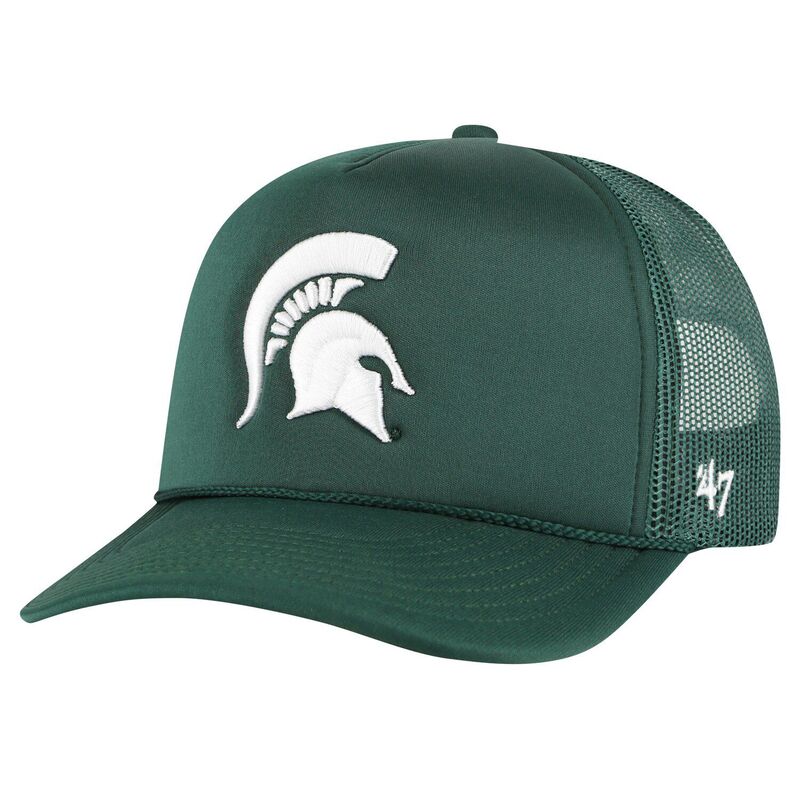 【送料無料】 フォーティセブンブランド メンズ 帽子 アクセサリー Men's '47 Green Michigan State Spartans Foam Front Mesh Trucker Snapback Hat Msu Green