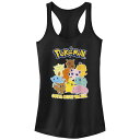 【送料無料】 ライセンス キャラクター レディース Tシャツ トップス Juniors' Pokemon Team Gotta Catch 'Em All Racerback Tank Top Black