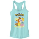 【送料無料】 ライセンス キャラクター レディース Tシャツ トップス Juniors' Pokemon Team Gotta Catch 'Em All Racerback Tank Top Cancun