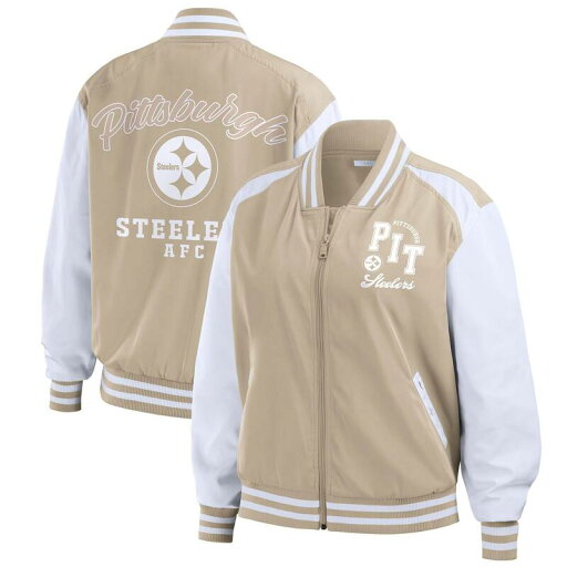 【送料無料】 ウェア バイ エリン アンドルーズ レディース ジャケット・ブルゾン アウター Women's WEAR by Erin Andrews Tan Pittsburgh Steelers Tonal Full-Zip Bomber Jacket Stl Multi 【送料無料】 ウェア バイ エリン アンドルーズ レディース ジャケット・ブルゾン アウター Women's WEAR by Erin Andrews Tan Pittsburgh Steelers Tonal Full-Zip Bomber Jacket Stl Multi