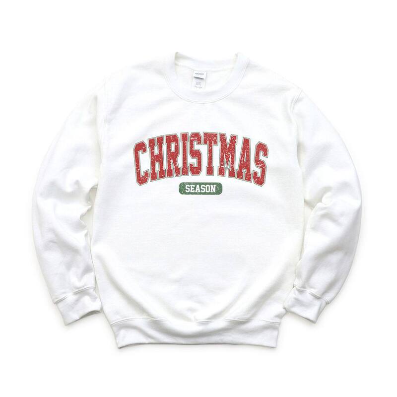 Simply Sage Market レディース トップス Tシャツ スウェット Simply Sage Market Varsity Christmaseason Sweatshirt White ホワイト(4)