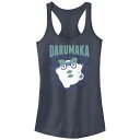 【送料無料】 ライセンス キャラクター レディース Tシャツ トップス Juniors' Pokemon Darumaka Poster Racerback Tank Top Indigo