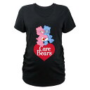 【送料無料】 ライセンス キャラクター レディース Tシャツ トップス Maternity Care Bears Love Hug Graphic Tee Black