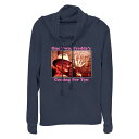 【送料無料】 ライセンス キャラクター レディース Tシャツ トップス Plus Size A Nightmare On Elm Street Freddy's Coming For You Cowlneck Graphic Lightweight Long Sleeve Navy(4)