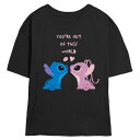 【送料無料】 ディズニー レディース Tシャツ トップス Disney's Lilo & Stitch And Angel You're Out Of This...