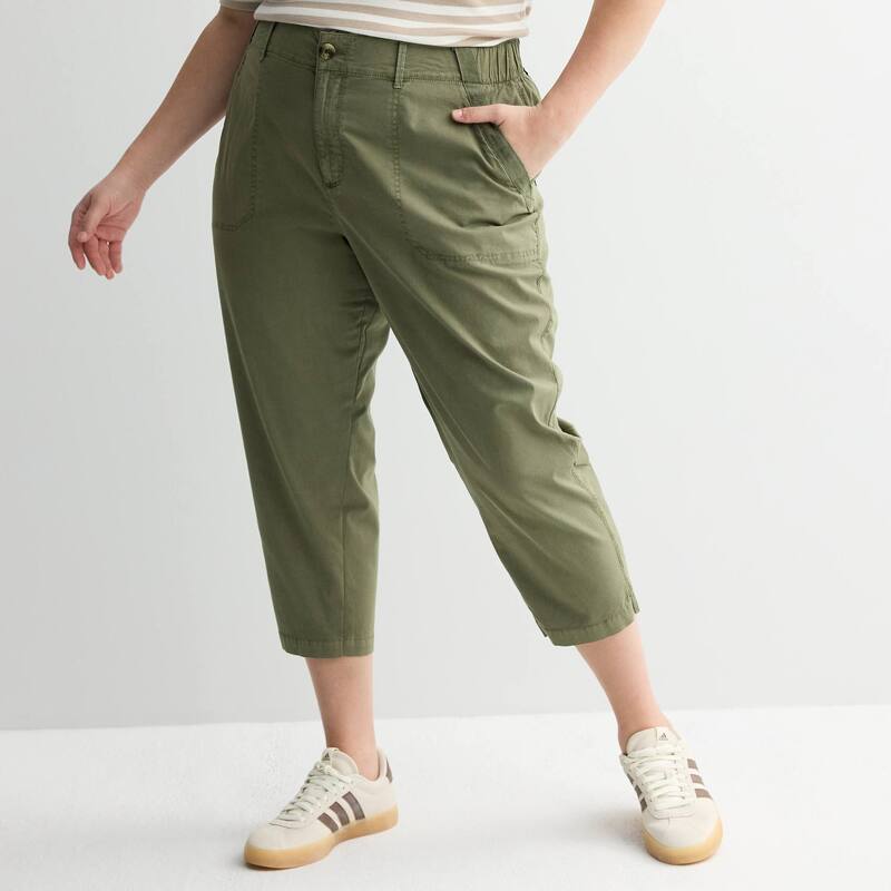 【送料無料】 ソノマ レディース カジュアルパンツ ボトムス Women's Sonoma Goods For Life Utility Capri Kagan Green