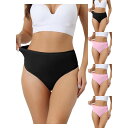 【送料無料】 アレグラ ケー レディース パンツ アンダーウェア 5 Packs Women's Hign Waist G-string Thongs Tumm...