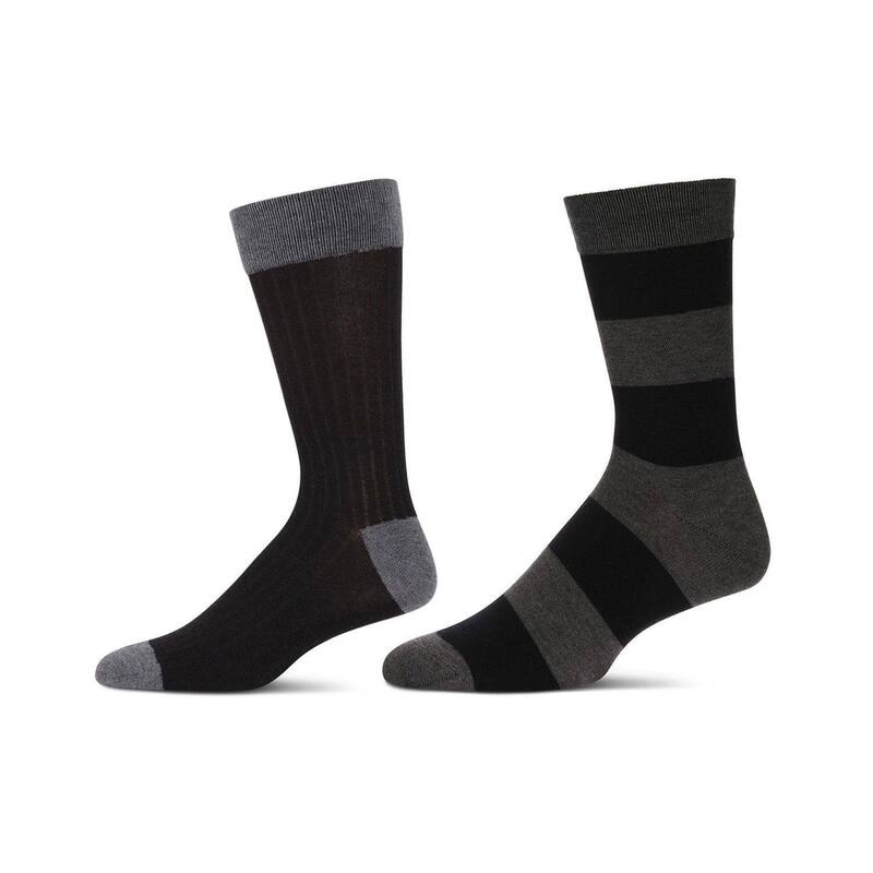̵ ⥤    Men's 2 Pair Pack Cashmere Crew Socks Gray B...