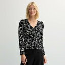 【送料無料】 ナインウェスト レディース ニット・セーター アウター Women's Nine West Knitted Cardigan Black Abst...
