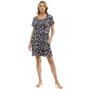 【送料無料】 クロフト&バロー レディース ナイトウェア アンダーウェア Women's Croft & Barrow Cozy Luxe Sleep Shirt Pretty Jacobean(4)