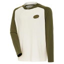 【送料無料】 アンティグア メンズ Tシャツ トップス Men's Antigua Cream Carolina Hurricanes Intrepid Sand Long Sleeve Hoodie T-Shirt Hur Beige
