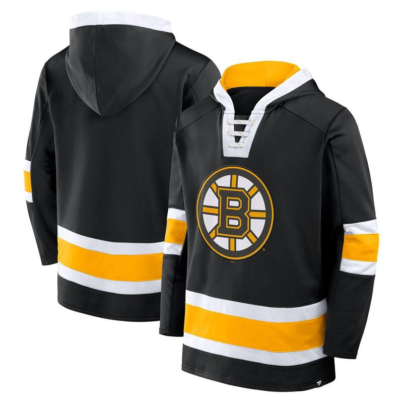 【送料無料】 ファナティクス メンズ Tシャツ トップス Men's Fanatics Black Boston Bruins Inside Line Fleece Pullover Hoodie Bsb Black