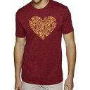 【送料無料】 エルエーポップアート メンズ Tシャツ トップス Fall Vibes - Men's Premium Blend Word Art T-shirt Burgundy(4)
