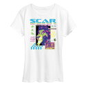 【送料無料】 ディズニー レディース Tシャツ トップス Disney's The Lion King Scar Women's Graphic Tee White(4)