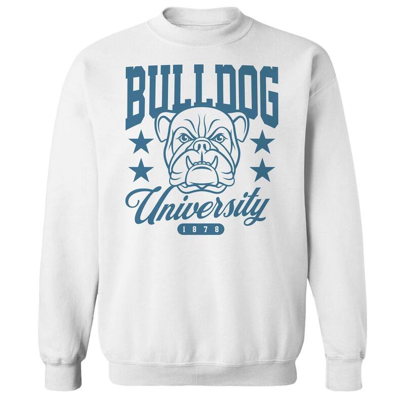 【送料無料】 ライセンス キャラクター メンズ Tシャツ トップス Men's COLAB89 Bulldog Graphic Sweatshirt White