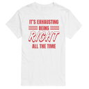 【送料無料】 ライセンス キャラクター メンズ Tシャツ トップス Men's Exhausting Being Right Graphic Tee White